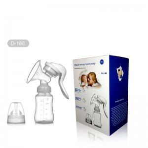 D-188 High Quality Portable Manual Breast Pump with Silicone Pipe